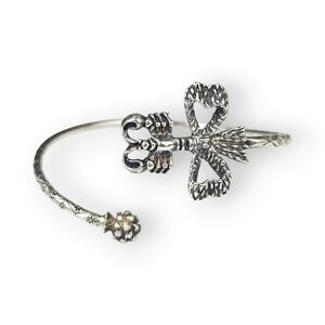 Jamaica Sterling Torque Bangle Bracelet Lobster Vtg West Indies AC 925 Silver